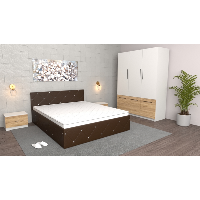 Dormitor Milano Wenge Alb Oak Craft...