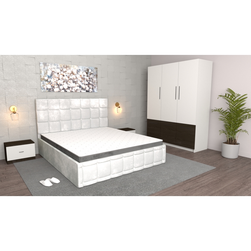 Dormitor Regal Alb Wenge cu Dulap...