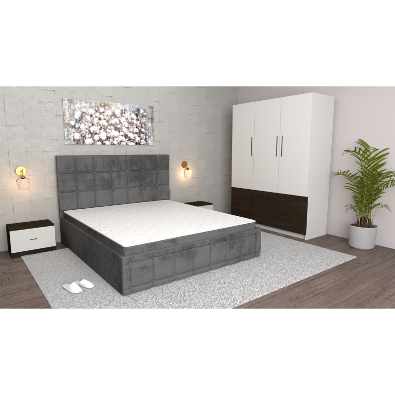 Dormitor Regal Gri Wenge cu Dulap...