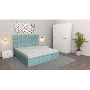 Dormitor Regal Turcoaz Alb...