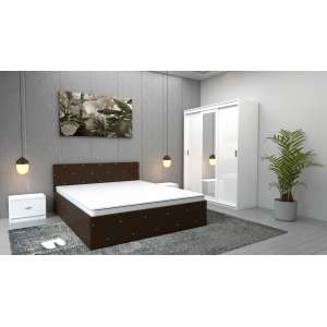 Dormitor Milano Wenge Alb...