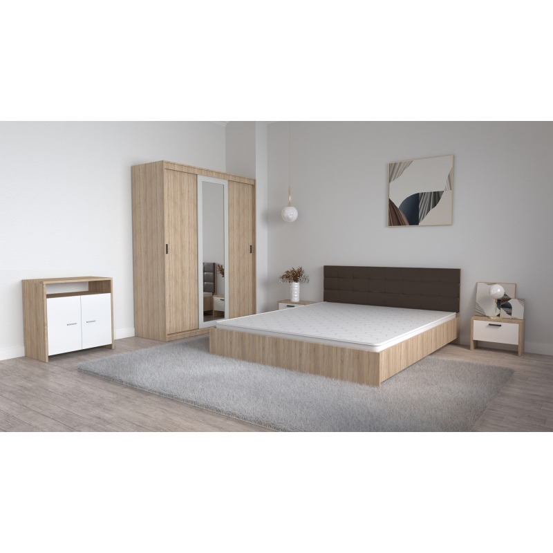 Set Dormitor Coral Stejar sonoma cu...