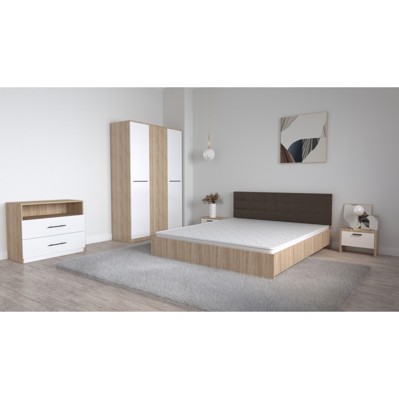 Set Dormitor Coral Stejar sonoma cu...
