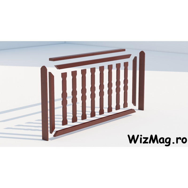 Balustrada lemn foisoare model Alpin