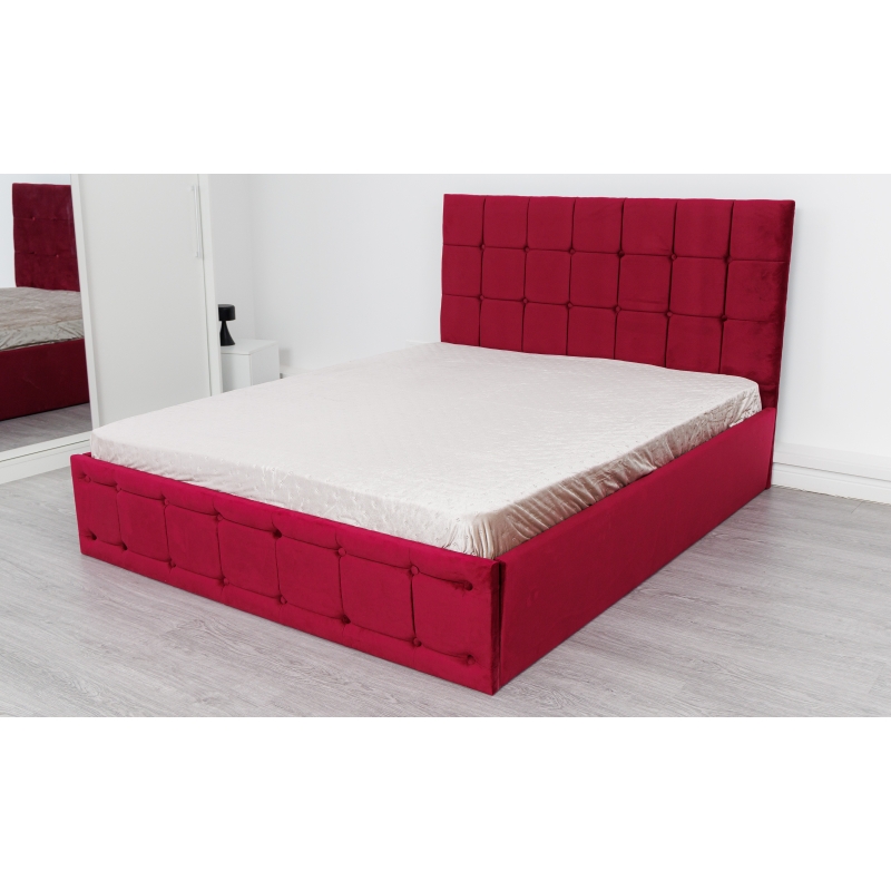 Pat Regal Visiniu tapitat 160x200 din...