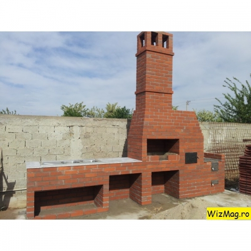 Gratar de gradina cu plita si chiuveta