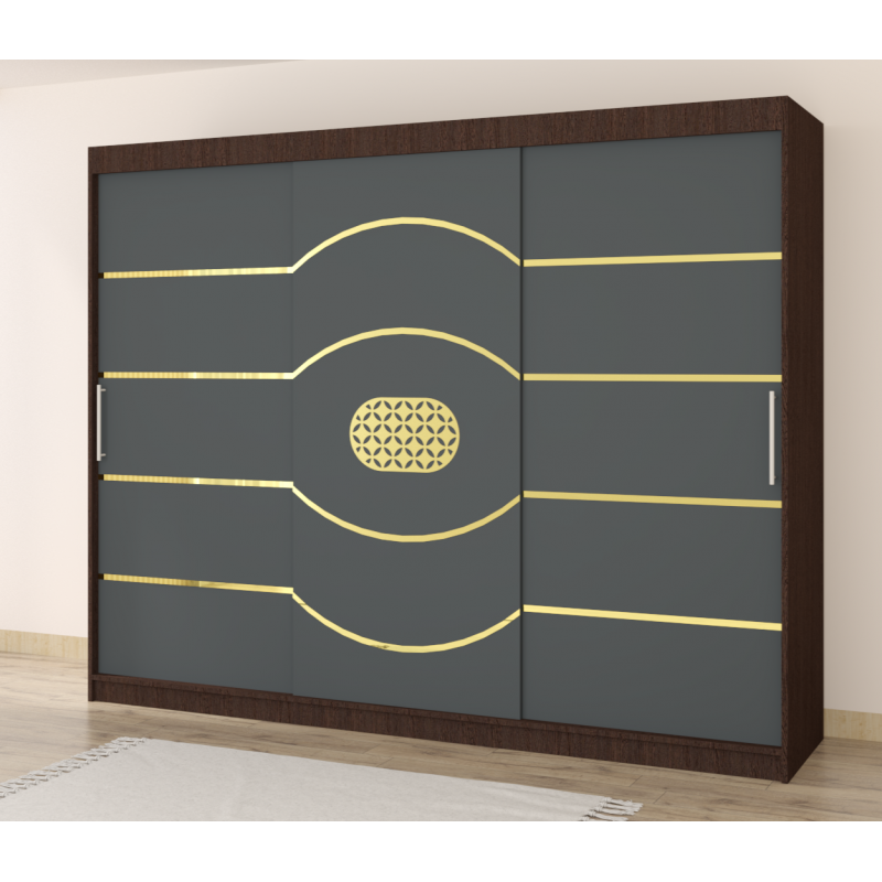 Dulap Nordis 250 cm Wenghe Cu Usi...