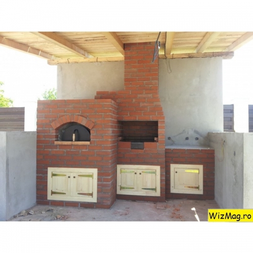 Gratar de gradina din caramida si cuptor de pizza