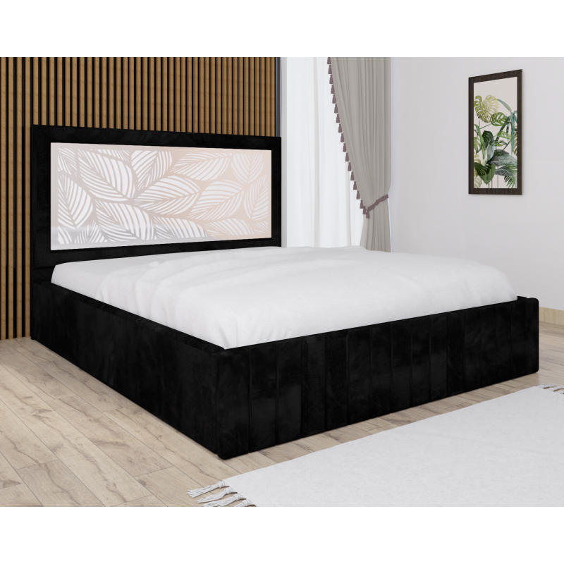 Pat Tapitat Stefan Cod136 Negru Cu...