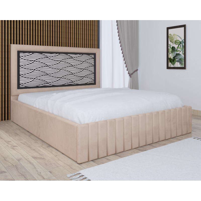 Pat Tapitat Stefan Cod141 Crem Cu Saltea