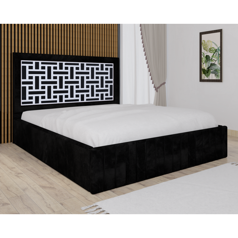 Pat Tapitat Stefan Cod167 Negru Cu...