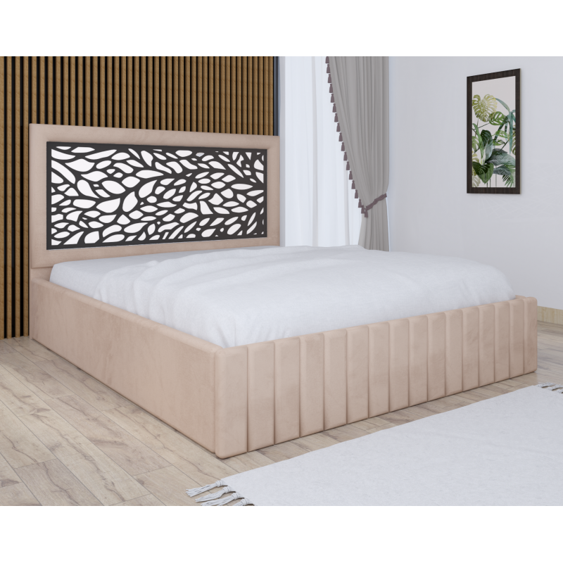 Pat Tapitat Stefan Cod176 Crem Cu Saltea