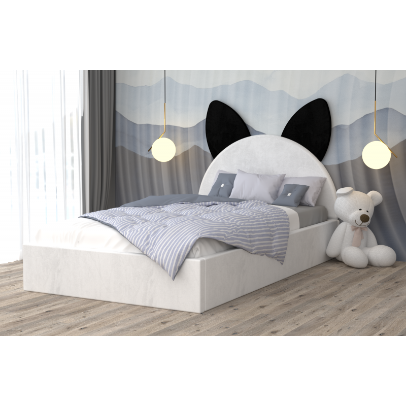 Pat Tapitat Kitty Negru Alb Alb cu...