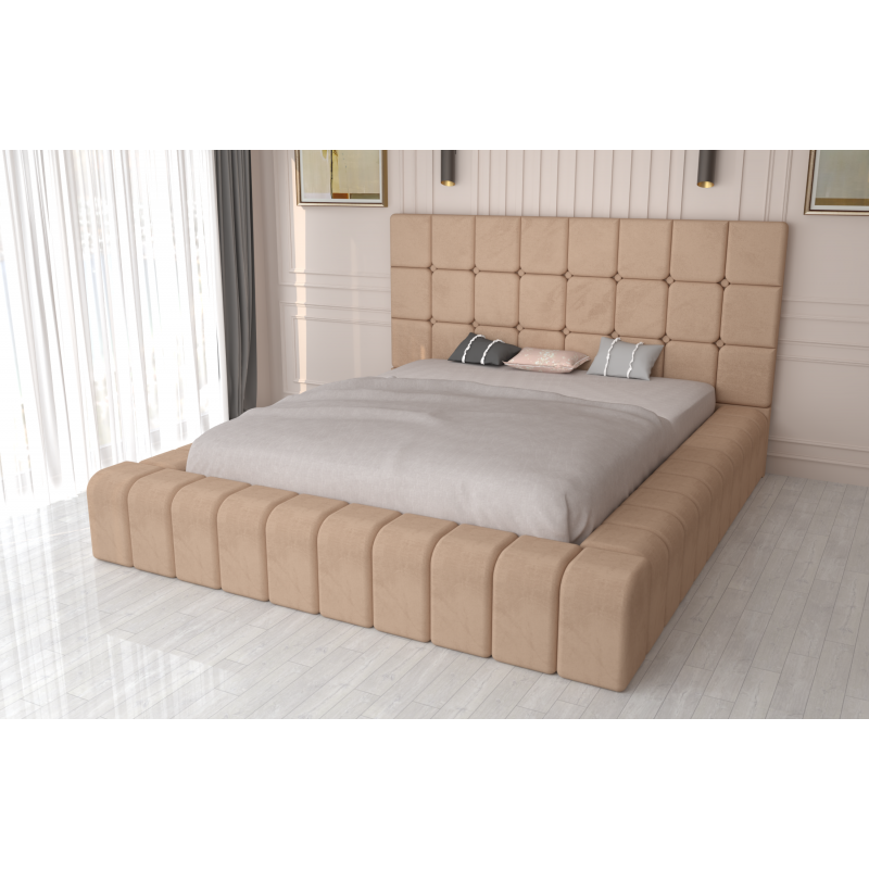 Pat Tapitat Regal Galaxy Crem cu Saltea