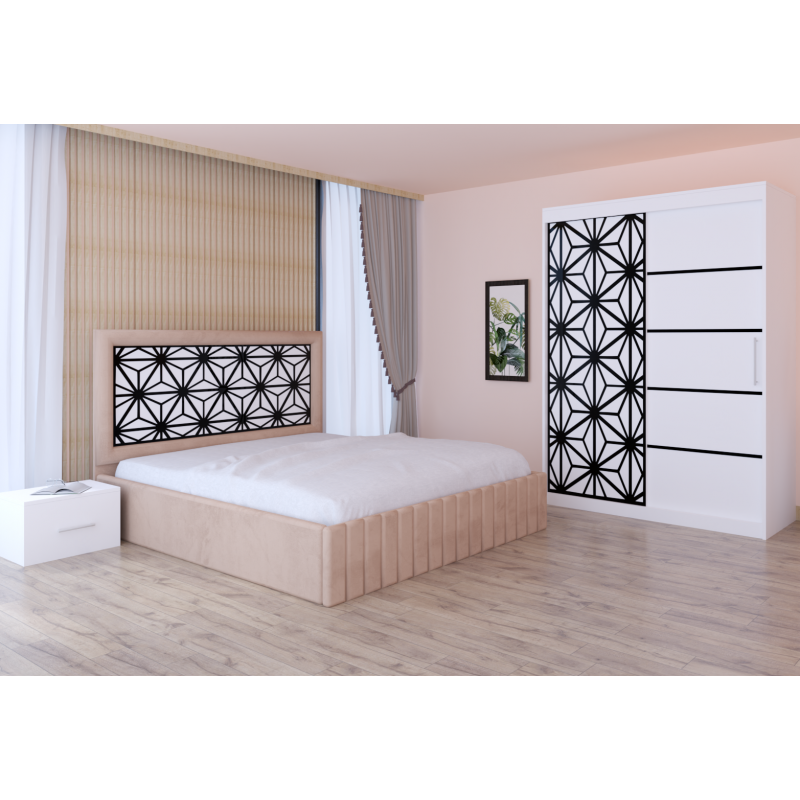 Dormitor Stefan Alb COD105  Cu Pat...