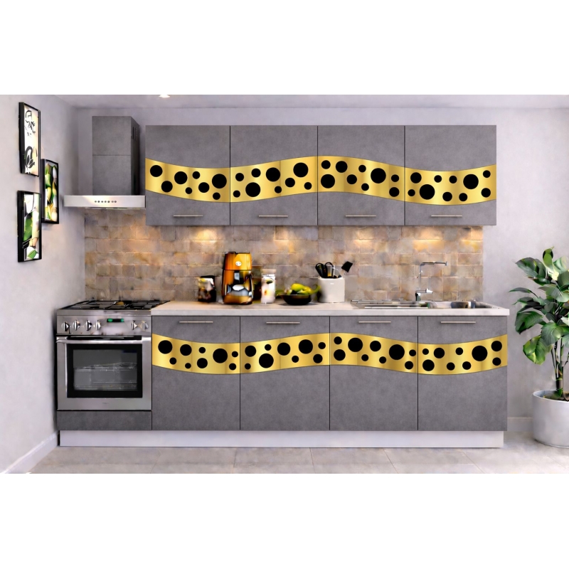 Bucatarie Madrid 180 cm Gri Ornament...