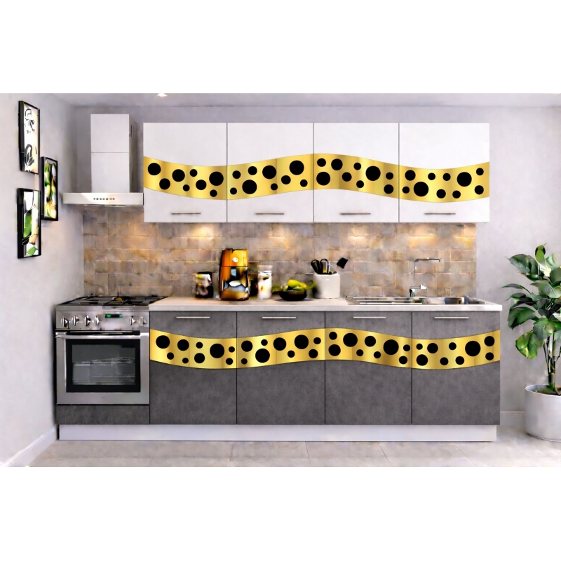 Bucatarie Madrid 180 cm Gri Alb...